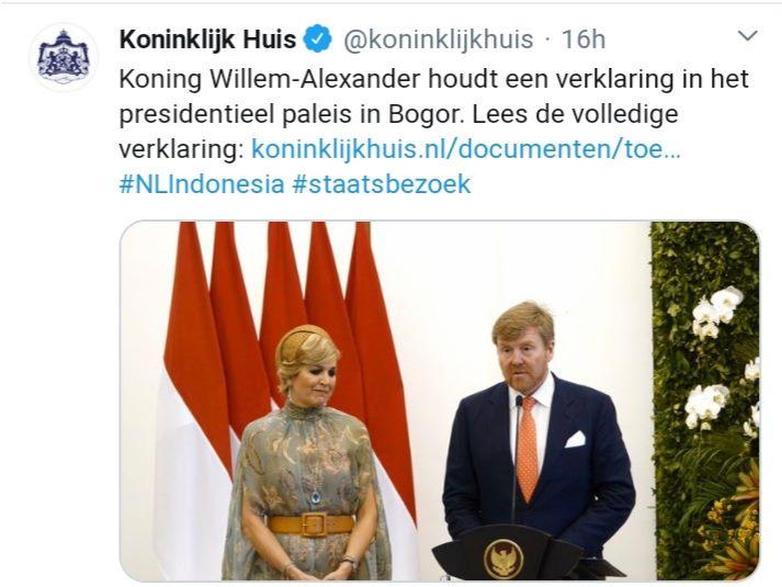Le roi et la reine des Pays-Bas en Indonésie