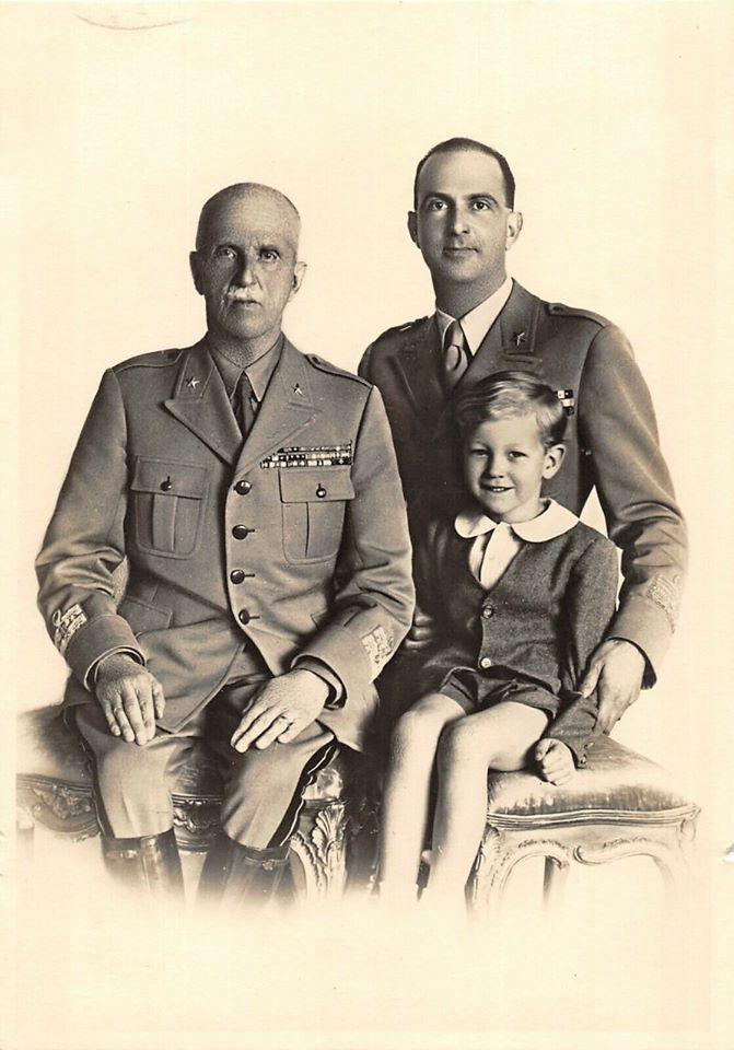 Victor-Emmanuel III, Humbert II et le prince Victor-Emmanuel