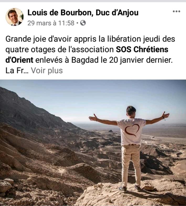 Page facebook du prince Louis-Alphonse de Bourbon