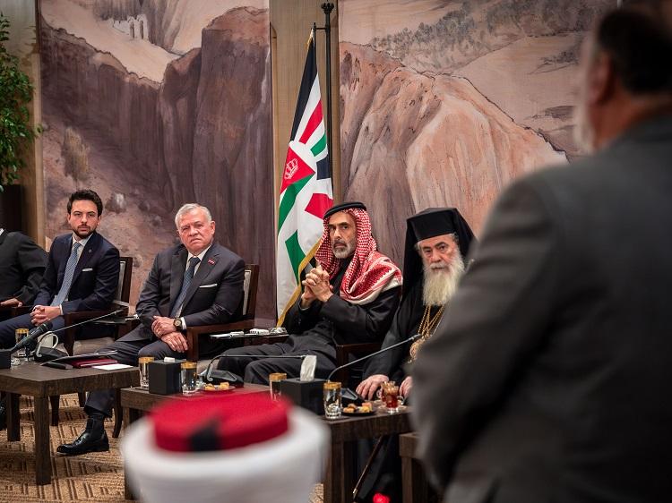 Le roi Abdallah II reçoit les chefs religieux @twitter/photo/RHC/courtoisie