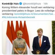 Le roi et la reine des Pays-Bas en Indonésie