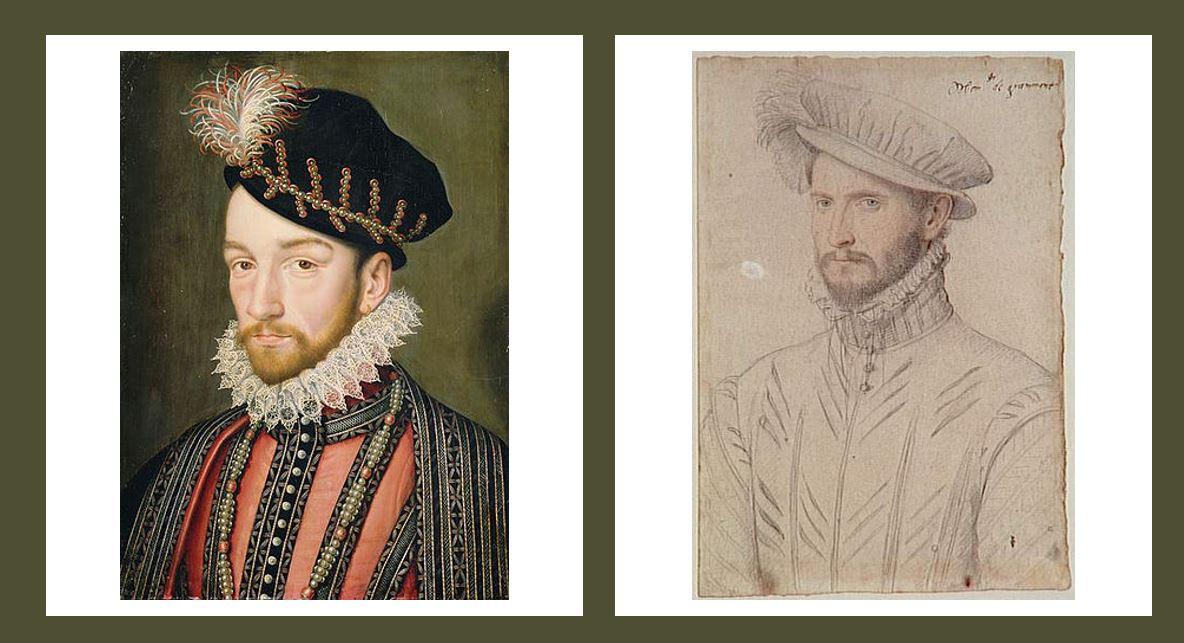 Charles IX ( gauche) et Antoine Ier de Gramont (droite) @wikicommons