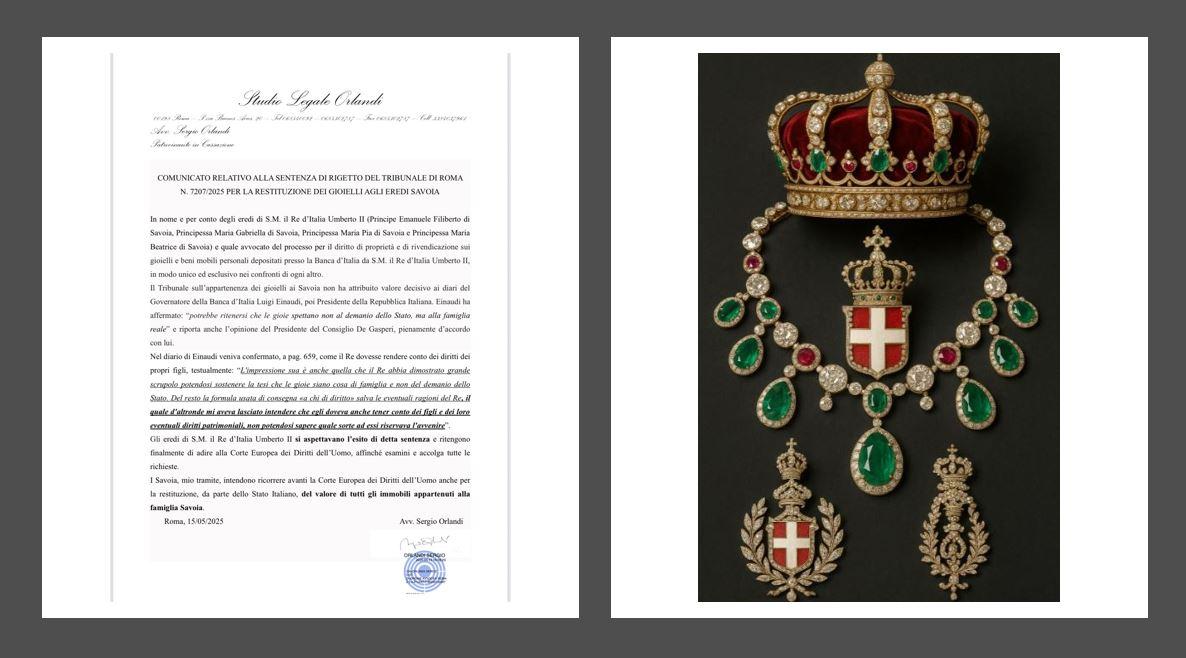 Communiqué de la Maison royale d'Italie