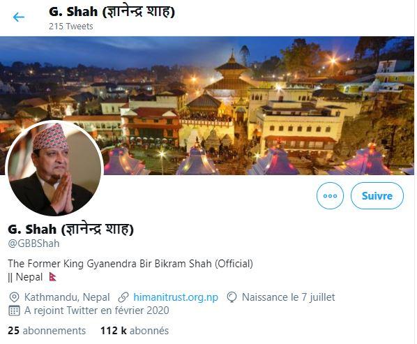 Compte twitter de gyanendra shah