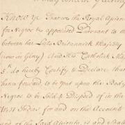 Document sur l esclavage de la british library avec les insignes royaux