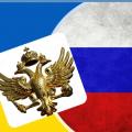 Drapeaux russes ukrainien aigle bicephale