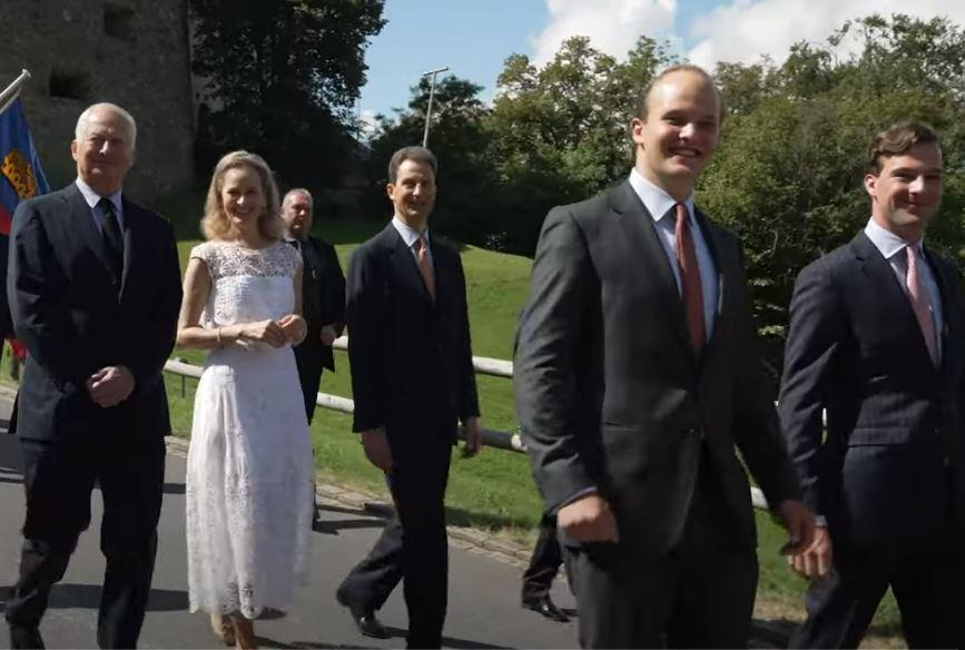 La famille princière du Liechtenstein @ Staatsakt/ screenshot/ You ube