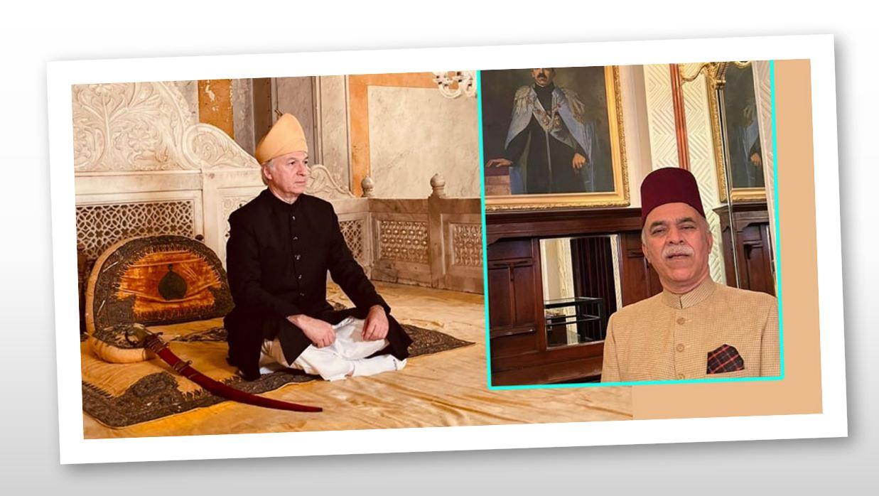 Le prince Asaf Jah IX (gauche) et Nawab Najaf Ali khan (droite )