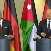 Le roi abdallah ii et le chancelier allemande screenshot dw news