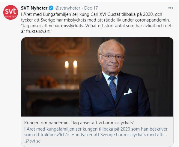 Le roi carl gustav xvi interviewe