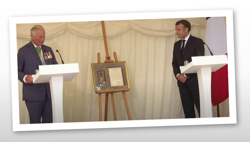 Le roi Charles III et le président Emmanuel Macron @youtube:screenshot
