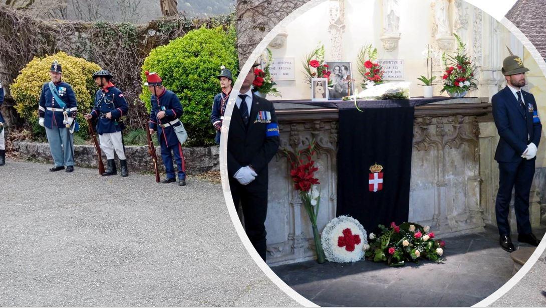 Les carabiniers en costume d'époque et la garde d honneur; Photo Ordre dynastique des Saints Maurice et lazare