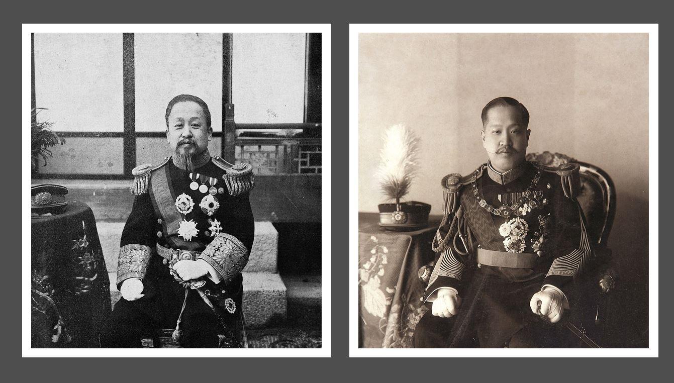 Les empereurs Gojong (gauche) et Sunjong (droite)