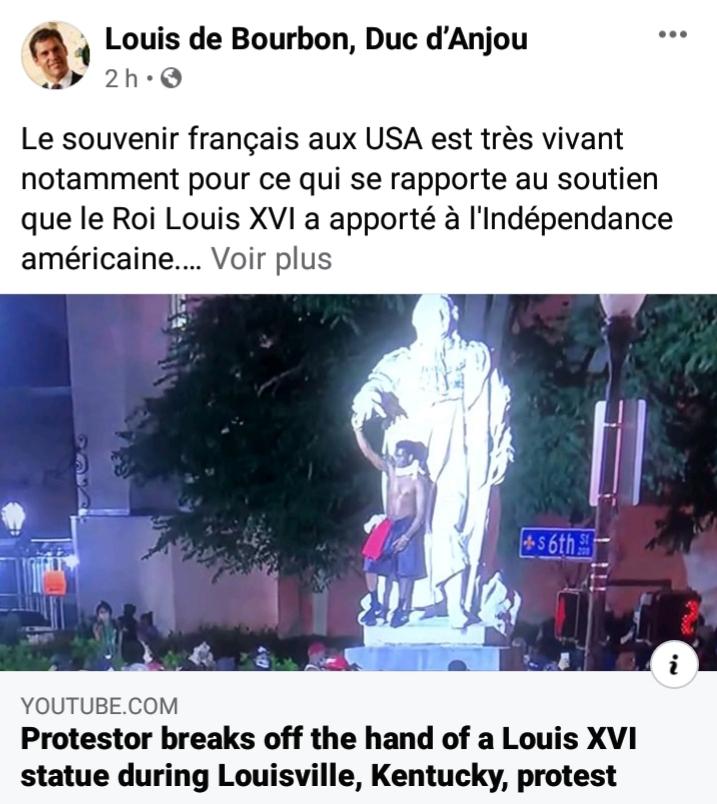 Louis de bourbon statue de louis xvi a louisville