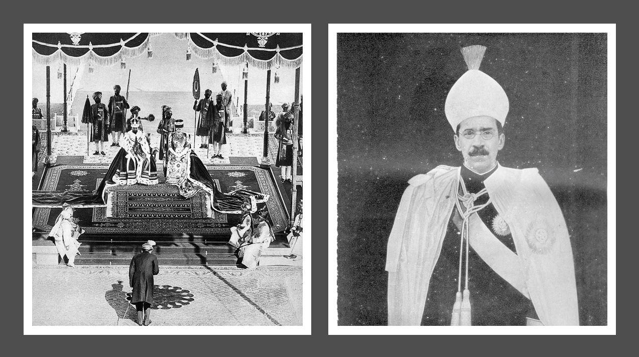 Osman Ali Khan Asaf Jah VII au couronnement du roi George  V @wikipedia