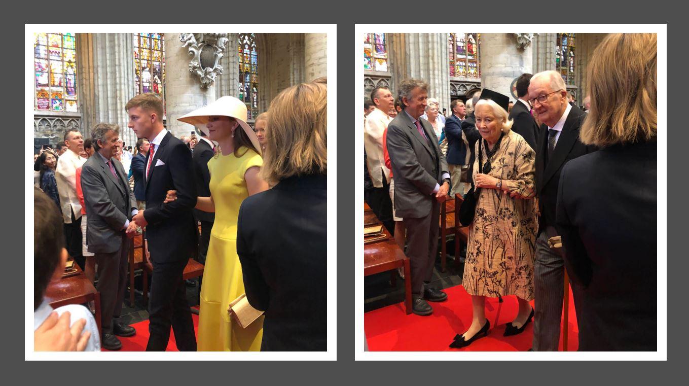 Le  prince Emmanuel, sa soeur la princesse Elisabeth, le roi Albert II et la reine Paola @ Antoine Borighem