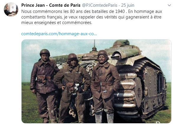 Communiqué du Prince jean sur Twitter