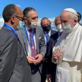 Ermias Sahle-Selassie rencontre le pape François. Photo@Sergio fernandez de cordova